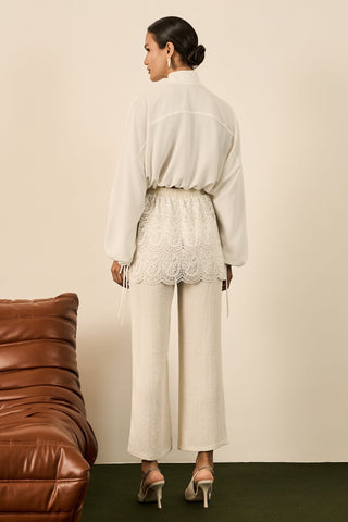 Calça C/ Saia Sobreposiçao - Creme 4415171163