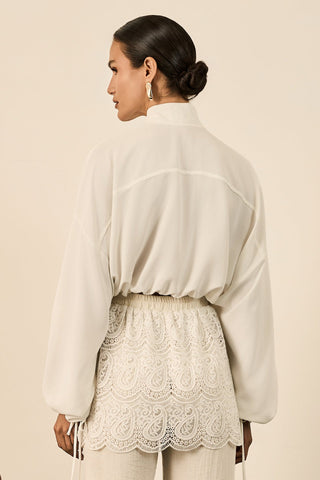 Blusa Cropped Moderna - Off White 411527BR03 OFF..