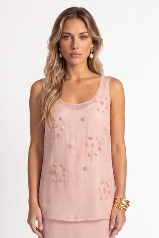 Camiseta Basica Transparencia - Rosa Claro - frente