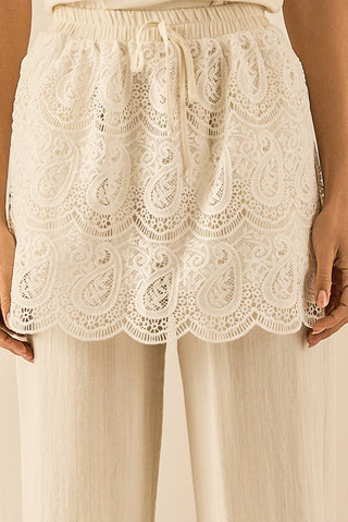 Calça C/ Saia Sobreposiçao - Creme 4415171163