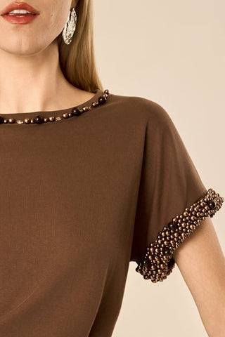 T-shirt - Marron 411537MA09