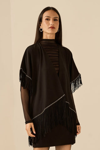Kimono C/ Franjas - Preto 411544PR01...