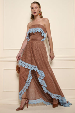 Vestido Midi Tule Poa - Bege 421504BG01..