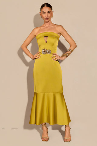 Vestido Midi Miss e Jabô na Saia - 421606