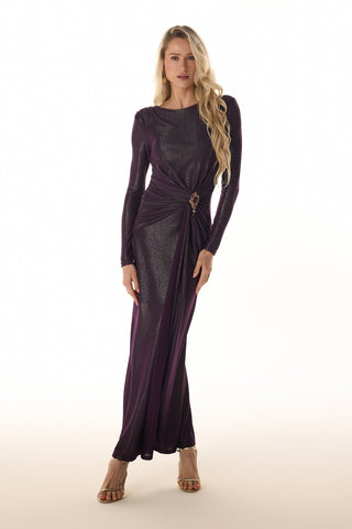 Vestido Malha C Broche - Ametista 4315041078