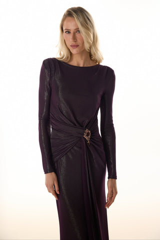 Vestido Malha C Broche - Ametista 4315041078