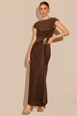 Vestido Enrosco Longuente Pavão - 431602