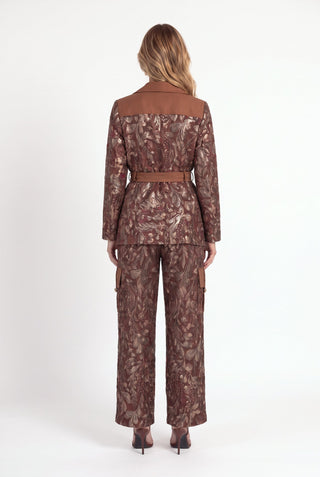 Conjunto Parka E Calca Tule Exclusivo - Marron - costas