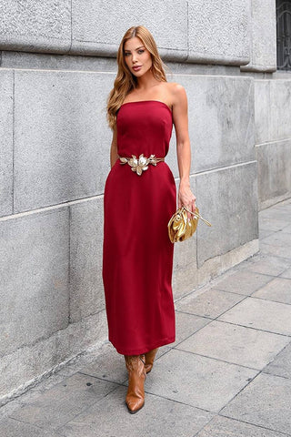 Vestido Ciel De Saint Tropez - Licor Cereja 2213031034