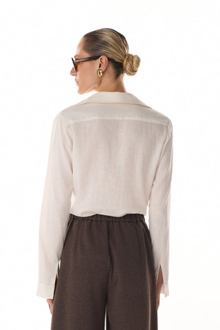 Camisa Em Linho Contemporanea - Off White 411521BR03 OFF..