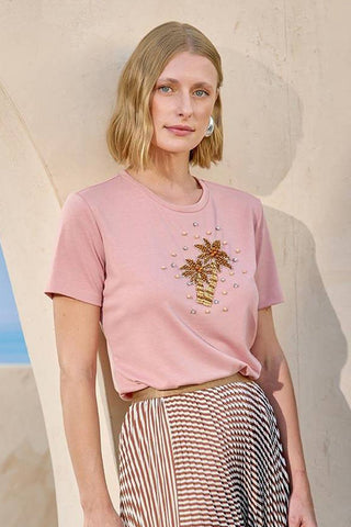 Blusa Bordado Coqueiro - Rosa 211454RS01.