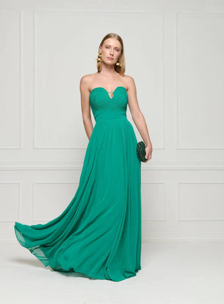 Vestido Artesanal Tqc - Esmeralda 281521VD17