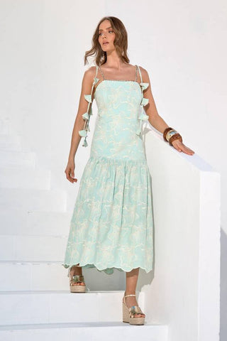 Vestido Laise Cordoné Menta - Menta 2214025636