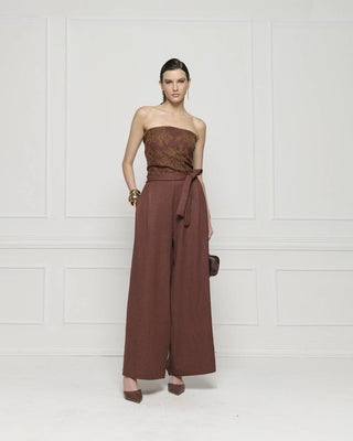 Jumpsuit Renda E Alfaiataria - Marron 451513MA09
