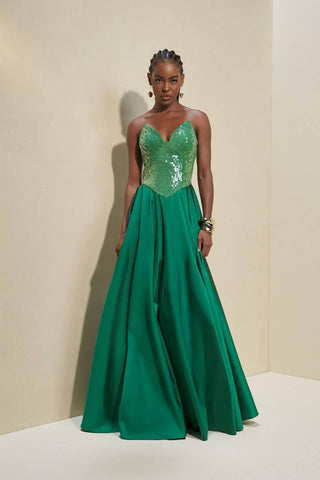 Vestido Longo Top Glamour - Verde Esmeralda 2914091571