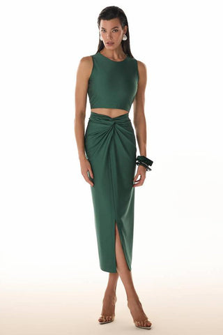 Conjunto Saia C/amarração - Verde Folha 4515311281