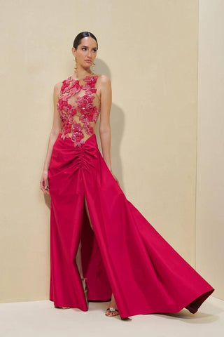 Vestido Bordado C/saia Glamurosa - Red 281412327