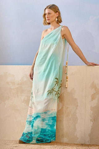 Vestido Ombro Só Print Coqueiros - Estampa Coqueiros 231419EST01