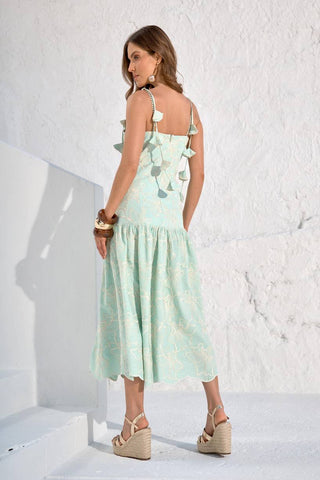 Vestido Laise Cordoné Menta - Menta 2214025636