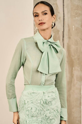 Camisa Botões C/ Faixa - Menta Fresh 411541AM21
