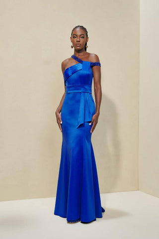 Vestido Sereia Bordado Ombro - Royal 281420RAZ05..