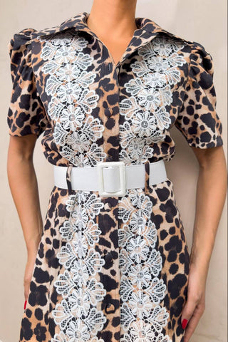Vestido Bufante Animal Print - Winter Leopard 224003WIN LEO