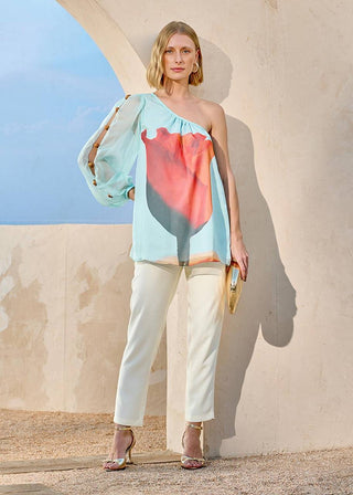 Blusa Um Ombro Só Print Tulipa - Tulipa 2114438745