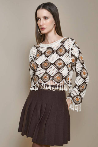 Blusa Trico Luz Do Porto - Off White 211326BR03 OFF..
