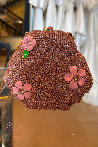 Clutch Cravejada c/ Flor Resina - 311611