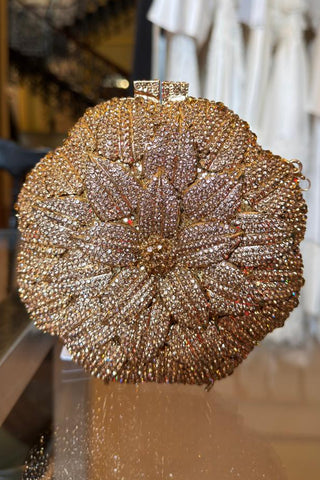 Clutch Flor Cravejada Sobreposta - 311610