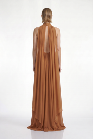 Vestido Frente Unica C/ Lenços Costas - 281536