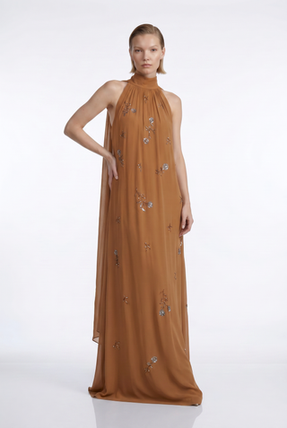 Vestido Frente Unica C/ Lenços Costas - 281536