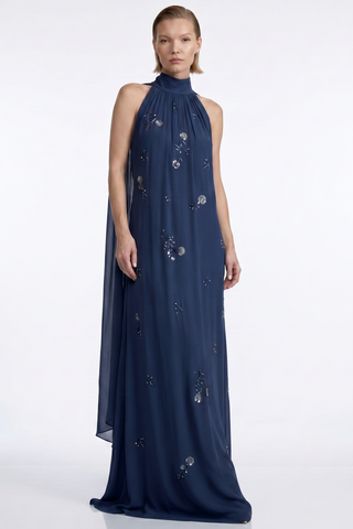 Vestido Frente Unica C/ Lenços Costas - 281536