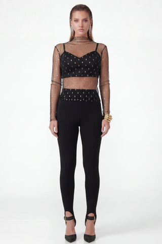 Blusa Renda Basica - Poa Prata 4115292368