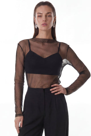 Blusa Renda Basica - Preto 411529PR01...