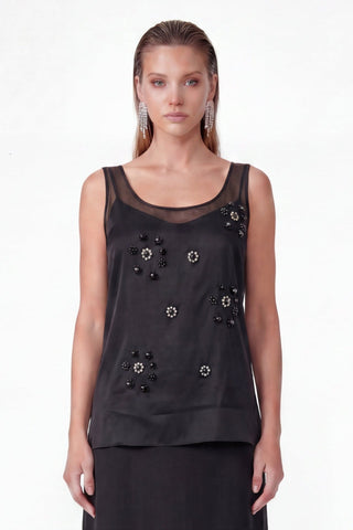 Camiseta Basica Transparencia - Preto 411535PR01...