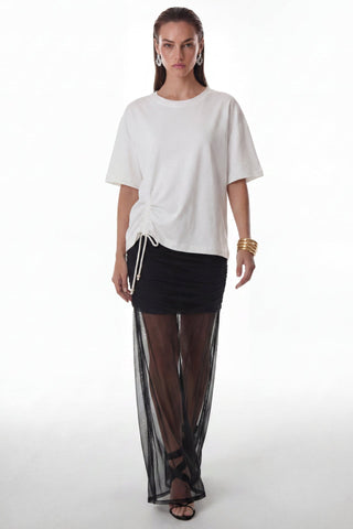 Saia Franzida Em Tule - Preto 461517PR01...