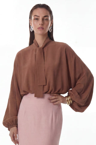 Blusa Cropped Moderna - Caramelo 411527BG03.