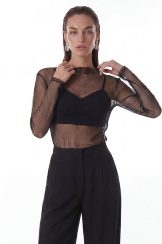 Blusa Renda Basica - Preto 411529PR01...