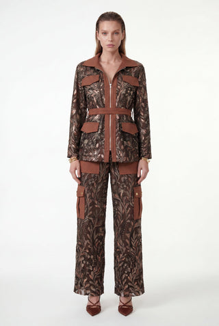 Conjunto Parka E Calça Tule Exclusivo - Marron 451545MA09