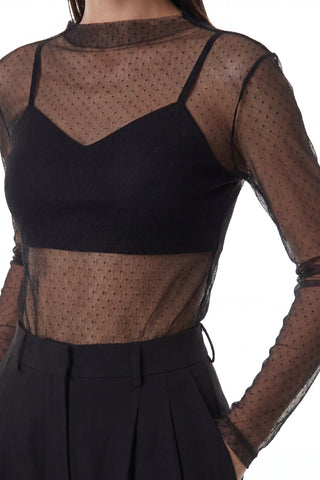 Blusa Renda Basica - Preto 411529PR01...