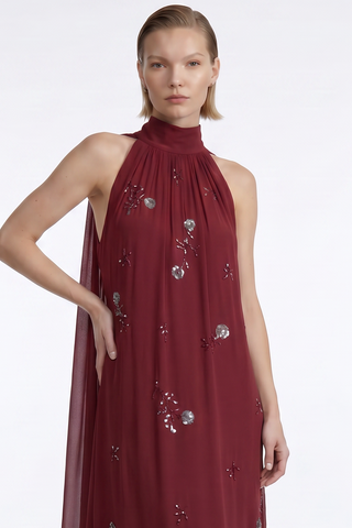 Vestido Frente Unica C/ Lenços Costas - 281536