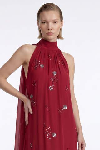 Vestido Frente Unica C/ Lenços Costas - 281536